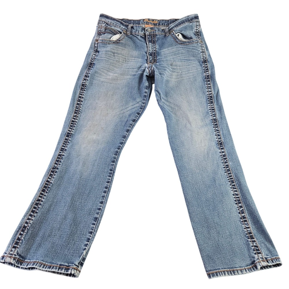 Wrangler Womens Jeans 34x30 Bootcut Medium Wash Western Cowboy Ranchwear Work